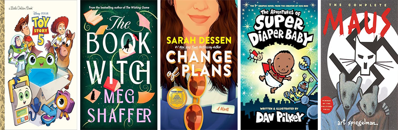 Granby_Library's tweet photo. This week the Granby Free Public Library has 28 new books.  New items include Disney and Pixar Toy Story 5, The Book Witch, Change of Plans, The Adventures of Super Diaper Baby, The Complete Maus, Earl &amp; Worm #2, I Am Abby, and This Is Body Grief. https://t.co/2mc9y55cvb https://t.co/KDhvnaTEuR