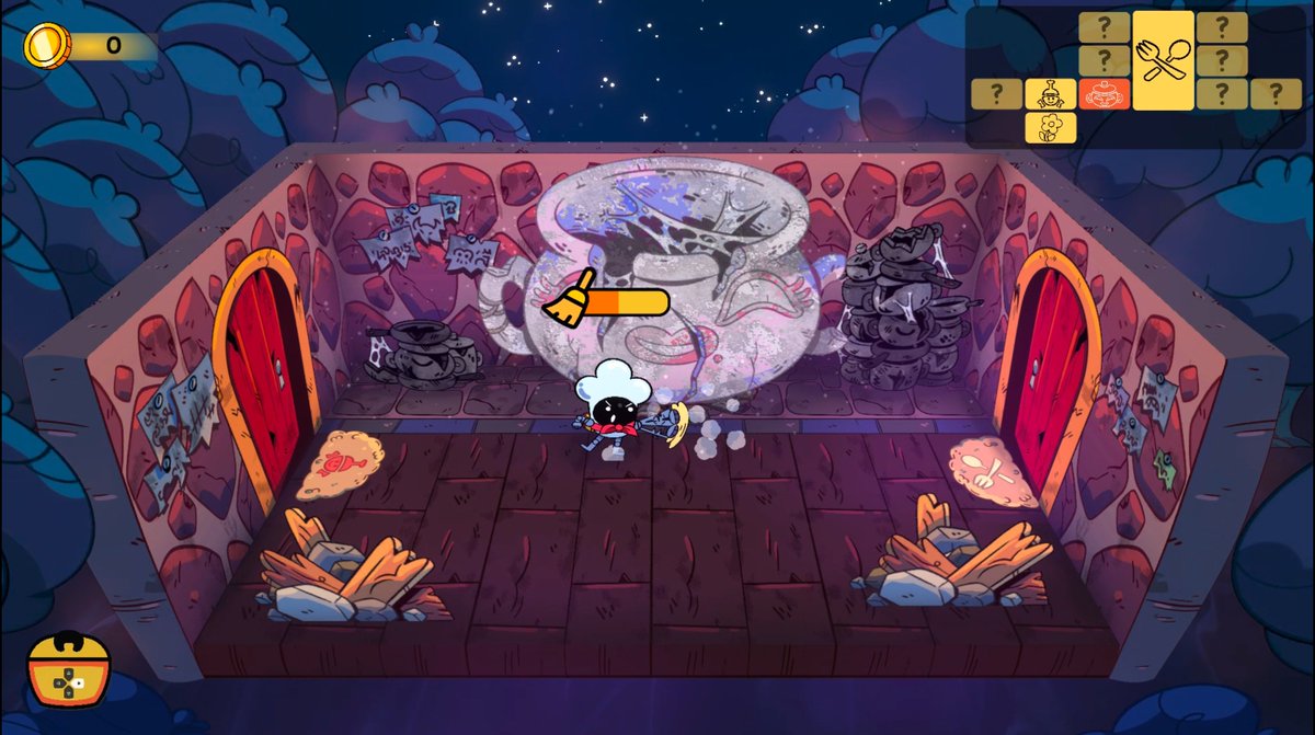 SPGameDev's tweet photo. @TheIndieManiac It's #WishlistWednesday! Meet Pranzo a tiny chef-warrior who fights monsters, cooks and runs his own inn. This is Monster Chef, an action RPG roguelite + simulation! Wishlist and play our demo on Steam ✨https://t.co/zgo4713A0s #indiegame #gamedev #indiegamedev https://t.co/sPE7Bv5u9k