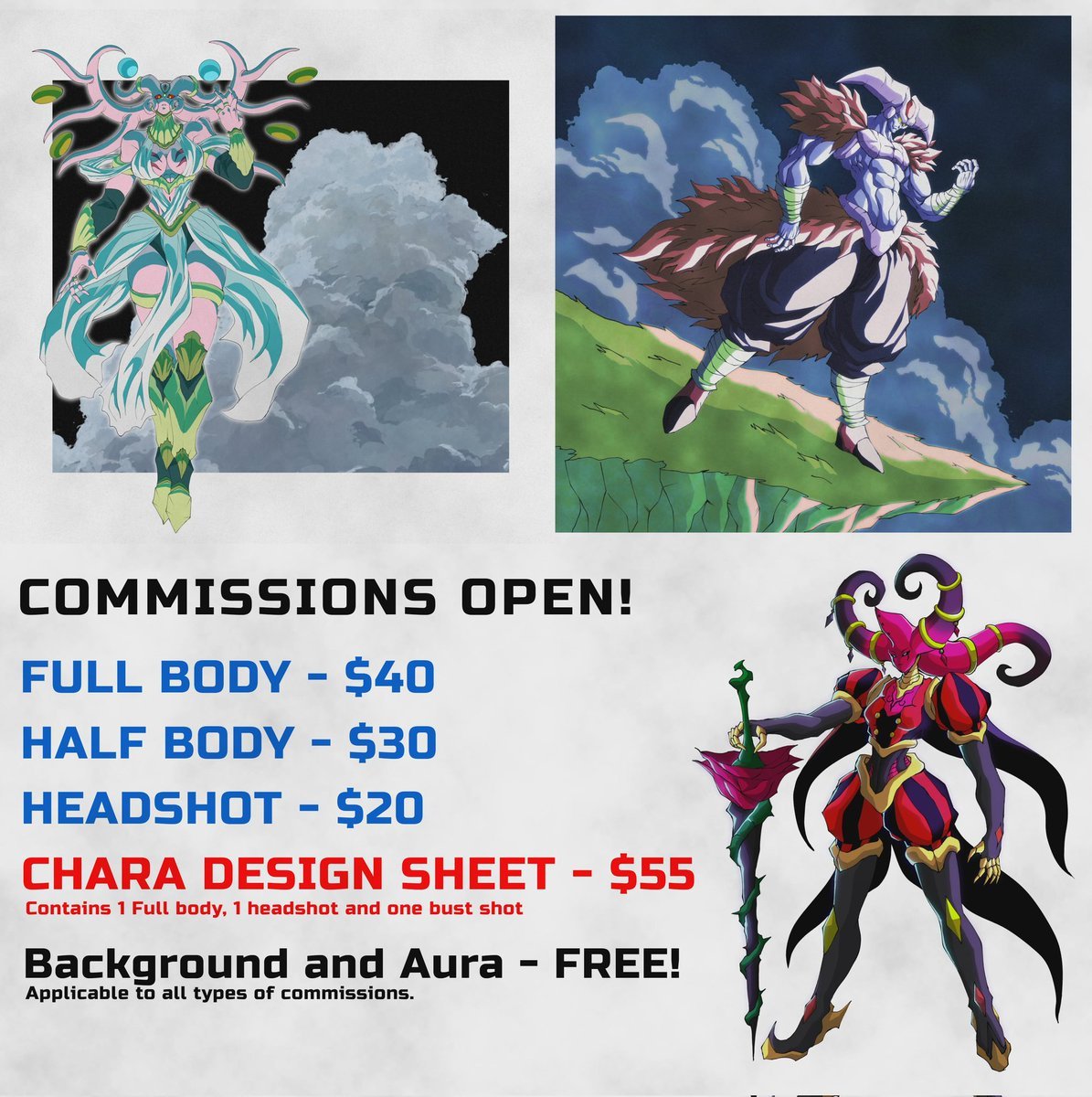 reykovlor's tweet photo. 5 SLOTS ONLY!
COMMISSIONS OPEN!
Full Body - $40
Half Body - $30
Head shot - $20
Special Sheet - $55
DM Me! :) aura &amp; background is Free!

PayPal and Limited Slots only :) https://t.co/yQ07hdaH5D