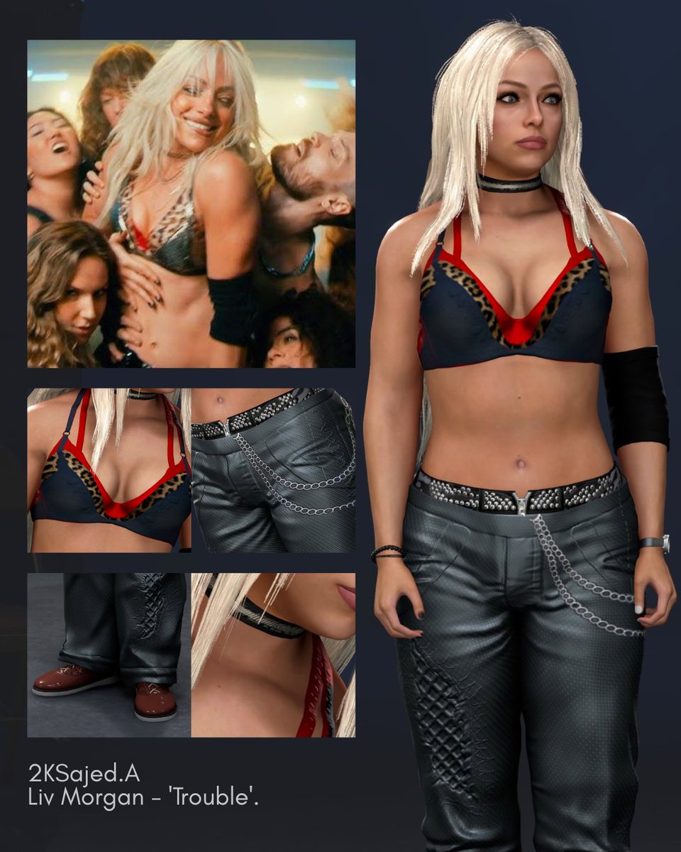 2kSajed_A's tweet photo. #WWE2K26 . Liv Morgan - 'Trouble': https://t.co/xWTguIWpLA