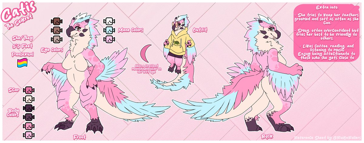 RuiOnRollers's tweet photo. Catis, the seikret!

Ref sheet done for @CatisVT https://t.co/Vnx8WvQ0JX