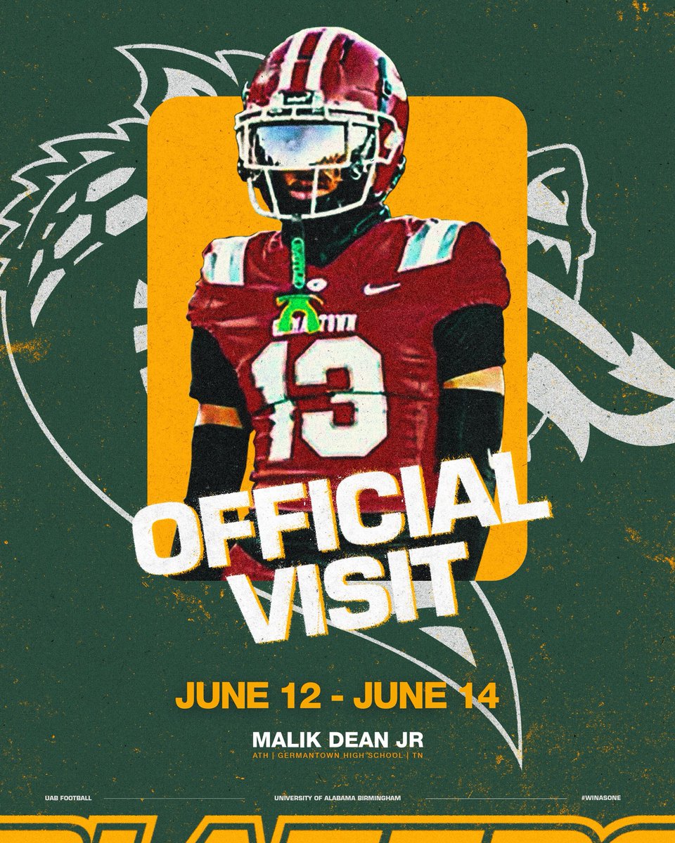 MalikdeanJr's tweet photo. Super excited for my OV with @UAB_FB !🏡? @iamcoachgene @Lionel_Stokes @CoachMcNamara9  @Lionel_Stokes @CSmithScout @adamgorney @RivalsHS https://t.co/Hqr8isaa6a