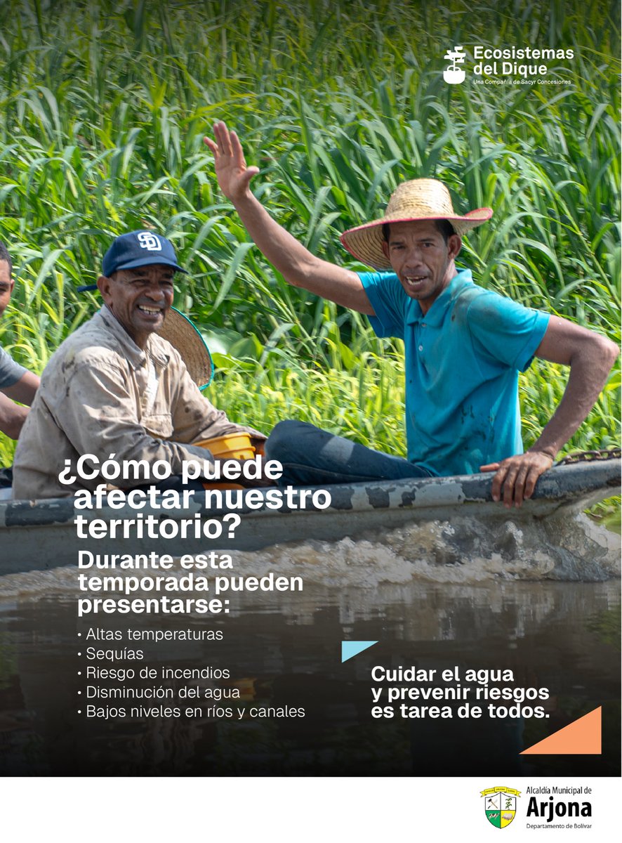 EcodelDique's tweet photo. 🌡️ El fenómeno de El Niño puede generar sequías, altas temperaturas y disminución del agua en ríos y canales.

💧 La prevención y el cuidado del agua ayudan a proteger nuestras comunidades.

#FenómenoDelNiño #GestiónDelRiesgo https://t.co/RPxp3sCskO
