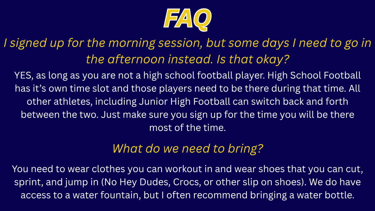 OGHS_SC's tweet photo. If you missed the Summer Lifting Sign Up, here is one last opportunity to sign up! The Link will close at Midnight Friday.
https://t.co/XskbvCTj9Z
I also included some answers to questions that I've been asked in the last couple weeks. If anyone has any more please reach out. https://t.co/3lJvaA0yUT