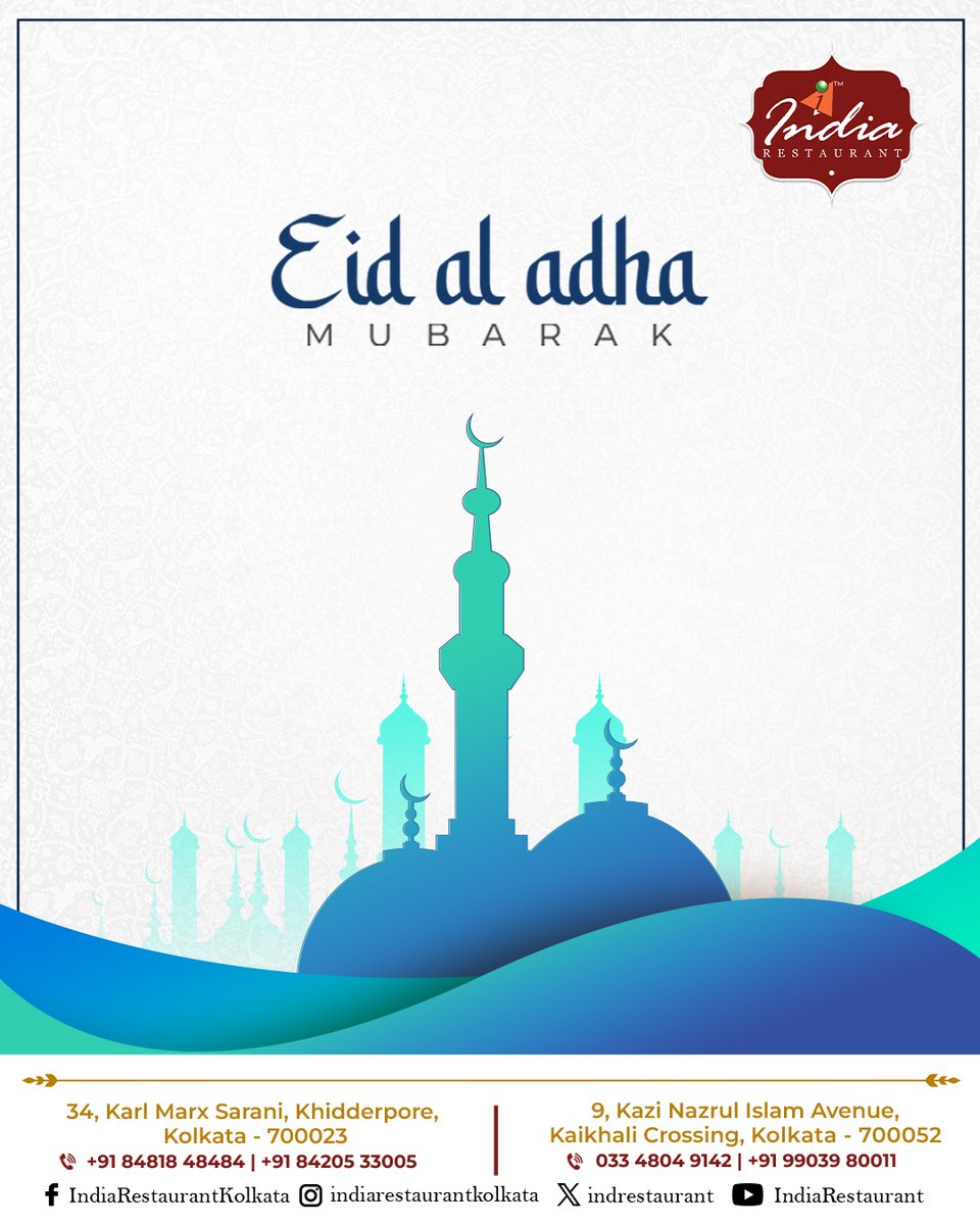 indrestaurant's tweet photo. May this Eid bring moments of togetherness, gratitude, and tables filled with warmth, flavour, and celebration. ✨🌙

[Biryani love, Galawati Kebab, India Restaurant, Mughlai flavours, Kolkata food, Khidderpore outlet, Kaikhali outlet, royal spices, food cravings] https://t.co/4xvwBuipGc