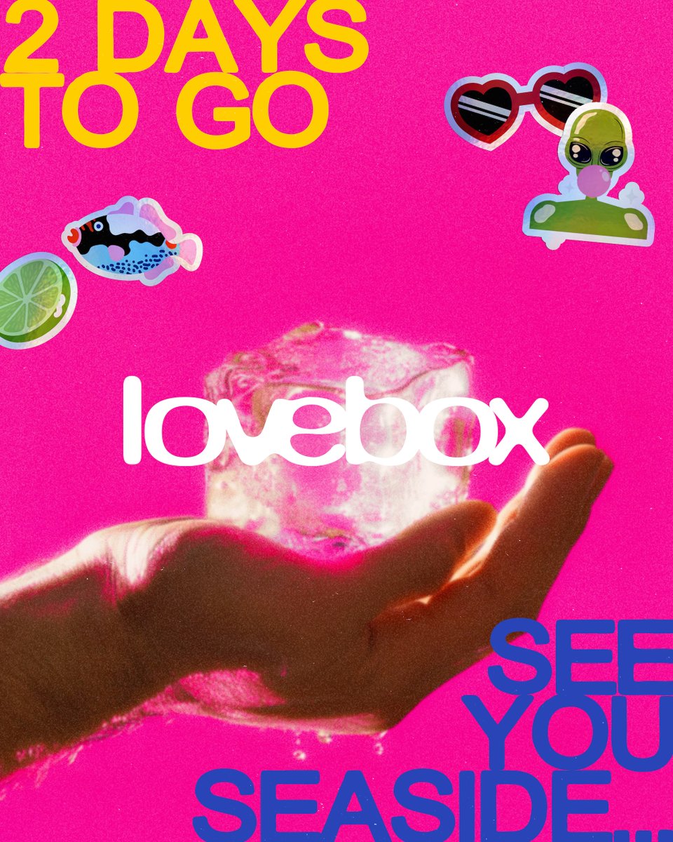 LoveboxFestival's tweet photo. 2 days to go 💘

We feel incredibly grateful to everyone who has chosen to join us for this new era at @dreamlandmargate 🌊

Final tickets are on sale now at https://t.co/1djF7Ka4zl. We can’t wait to be reunited seaside.

Huge love x https://t.co/uKfEse9NFN