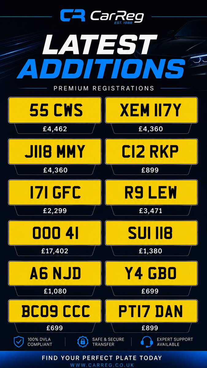 CarReg - Private Number Plates tweet media