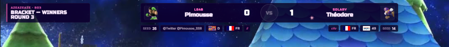 Pimousse_SSB's tweet photo. Petit point d'avancé de mon soft de regie pour smash Voici l'overlay fragmenté.
1. Theme de base ( couleur de personnage ON )
2. Synthwave  
3. Nuit enneigée
4. Alsace ( coucou @AlsaceArena  ) https://t.co/rAJYt0kYrL
