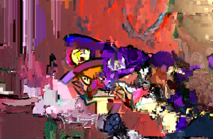 VsWaluigi's tweet photo. Darn it! Looks like the photo's all corrupted! Waluigi really wanted us to get his good side too...

Hmm hopefully you all can still make out the photo😉 https://t.co/K4VTbabLn1