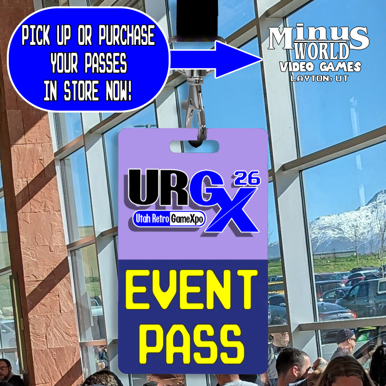 UtahRetroGameX's tweet photo. You can now pick up or purchase your physical passes to the Utah Retro GameXpo at @MinusWorldGames - 58 W Gentile St Layton. Avoid the lines and get them today! https://t.co/Vc3Mip287k