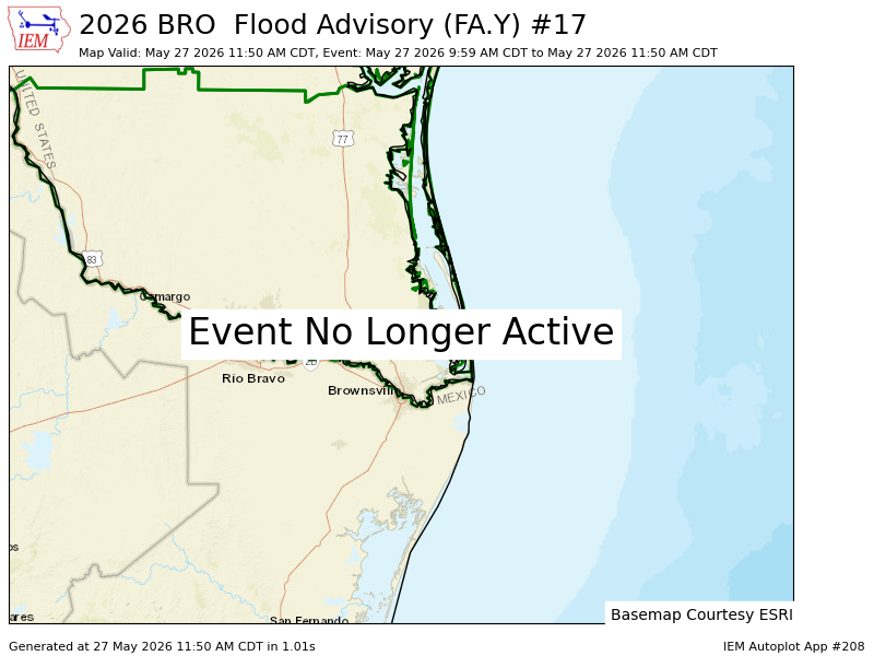 RGVWeatherNow's tweet photo. BRO cancels Flood Advisory for Cameron [TX] https://t.co/7JTxaQYnWB https://t.co/pXxrYH6h96