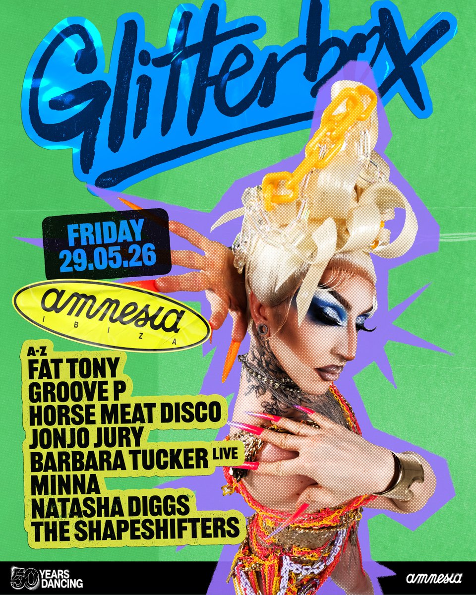 Glitterbox's tweet photo. This week's lineup is giving vibes, vibes &amp; more vibes 😎

We've got a live PA from THE @imbarbaratucker plus some incredible sets from house music legends🩷

Tickets here: https://t.co/xQloKXbWP8 https://t.co/lRQe7hajOD