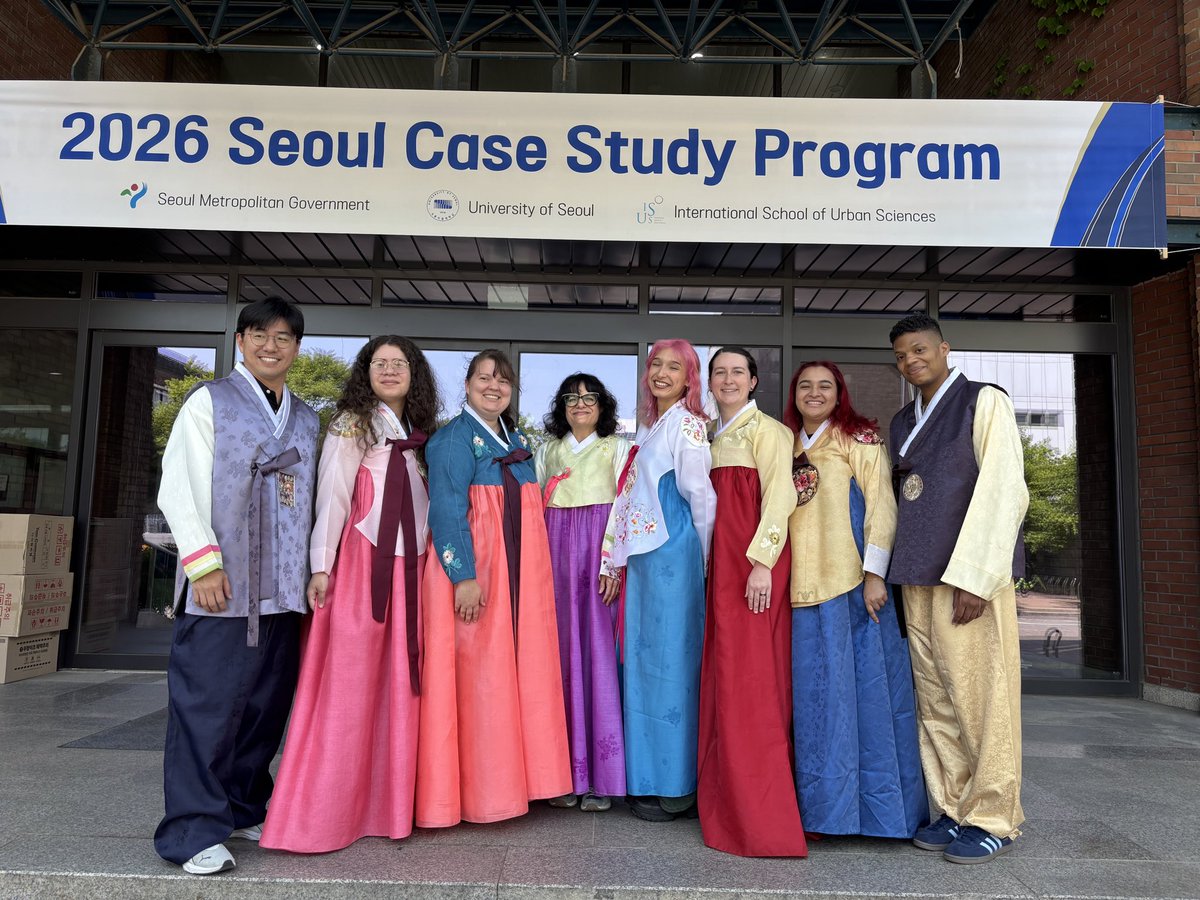 spaucf's tweet photo. 🌏🇰🇷 Last week, graduate students participated in the Governance Field Study: Metropolitan Governance in Seoul through the Seoul Case Study Program (SCSP), an immersive international experience hosted by the Seoul Metropolitan Government and the University of Seoul. https://t.co/Mz5ca9c3QK