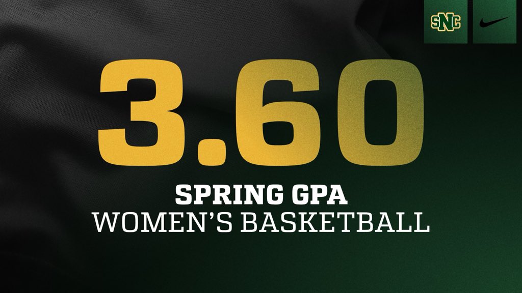 SNCWBB's tweet photo. CONGRATS to our team on a GREAT spring semester in the classroom!  📚💪🏻
✅ 3.60 TEAM GPA
✅ 4 players with a 4.0 GPA
✅ 14/18 players on the Dean’s List
#GoGreenKnights https://t.co/4BCZ7CDl5h