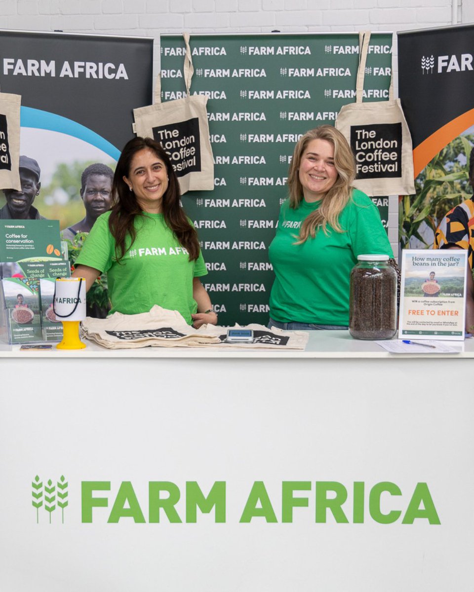 LdnCoffeeFest's tweet photo. We’re proud to join hands with Farm Africa as the official charity partner of The London Coffee Festival 🤝

Grabbed a LCF tote bag at their stand this year? Your donation will help support coffee-growing communities across Eastern Africa 💚

Follow @farmafrica to learn more. https://t.co/4qwhGe9m2k