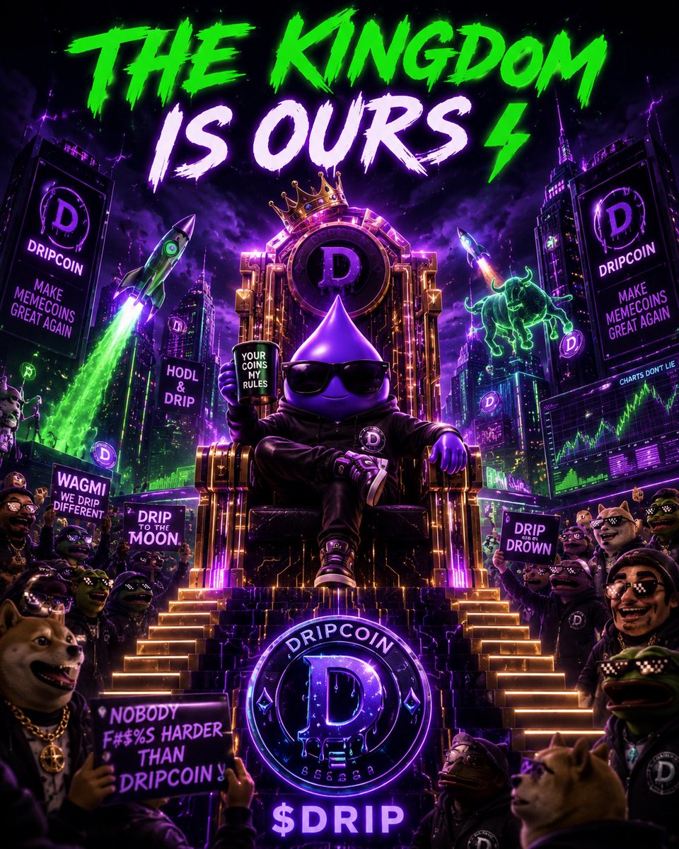 DefiDoll001's tweet photo. Some projects launch.
Some projects trend.
But only a few create a whole identity. 💧⚡

I’m glad I came across it early enough 😌
$DRIP isn’t just another memecoin floating around the timeline.

It’s energy.
It’s culture.
It’s a community full of people who genuinely enjoy being here.

The branding hits different.
The community moves loud.
The vibe feels organic.

In a space full of copy-paste projects, DRIPCOIN stands out with personality, consistency, and pure meme power.

The movement is growing fast and the timeline is starting to notice 👀

If you know… you know.

💧 Stay drippy.
#DRIPCOIN #Crypto #Memecoin #Web3 #Solana #CryptoCommunity