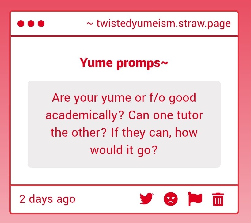 twistedyumeland's tweet photo. 🍎   !   STRAWPAGE ASK ♡ ︎

   - -   “ Are Yume and F/O good academically ? Can one tutor the other ? If they can , how would it go ? ”
💧//  @amadryaris PSSSTT THREADAMA !!!!

         —  #yumetwt #twstwt

̟        ˙           ̟         ˙          ˖          ̟         ˙ https://t.co/OAosMCn4Wg