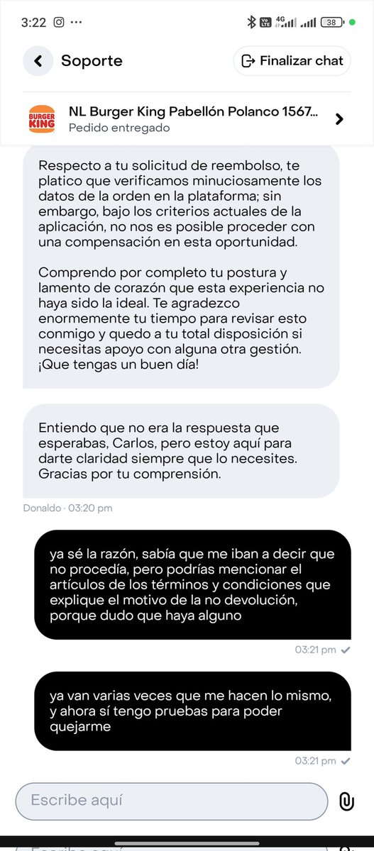 CarlosA90426395's tweet photo. Otra vez @RappiMexico haciendo cobros que no corresponden, de que sirve pagar para ser pro? En general, para que sirve Rappi? La aplicación es una mierda y la atención al cliente lo es más, nunca dan una respuesta y antes de que puedas replicar finalizan el chat https://t.co/T5k33uRUcx