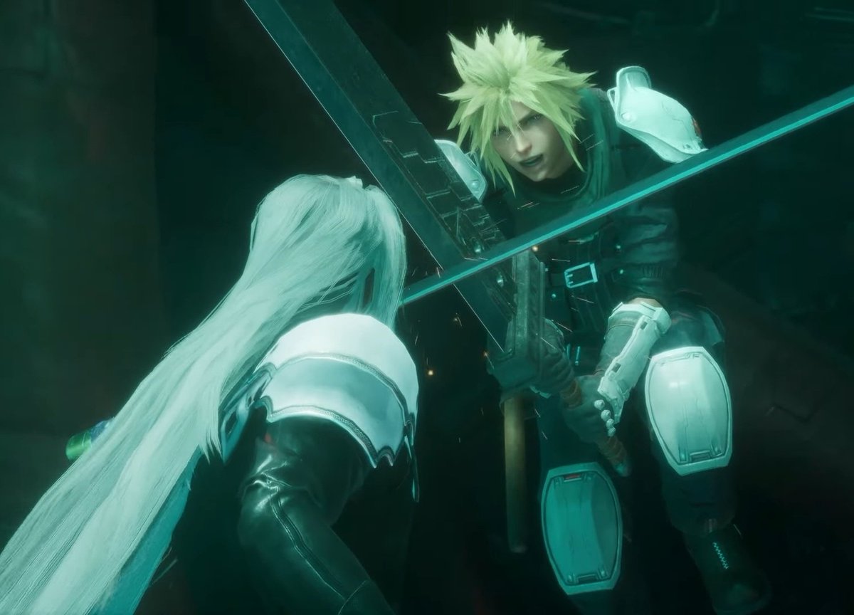 Monsterbf1Ilove's tweet photo. Sephiroth's and Cloud's rivalry was based on a true epic duel showdown on the shores of Ganryū-jima Island. The monument was to honor the historic 1612 battle between masters Miyamoto Musashi and Sasaki Kojirō, the statues dramatize the split second that defined samurai lore. https://t.co/DWcEVRjjKJ