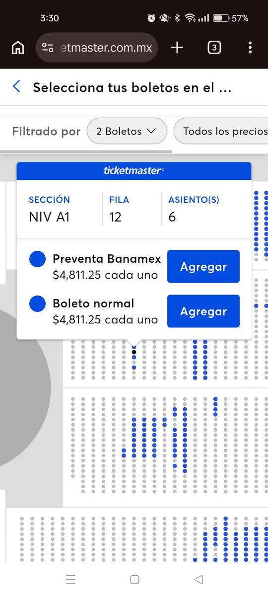 niazmercuryftsj's tweet photo. Nomamen, mejores lugares para zayn y MÁS BARATOS AHORA QUE CON LA PREVENTA DE LA VIP KEY NETA CHINGA TU PERRA MADRE TICKETMASTER 

Compré en A3 fila 24 pq ya no había en las preventas en A1 y A2, para que ahorita salgan con sus pendejadas, los odio https://t.co/lYqT9phc8B