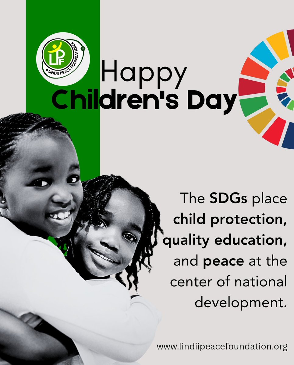 LindiiPeaceFdn's tweet photo. Today we celebrate the joy, curiosity, and potential in every child. 
To every child: you matter, you are seen, &amp; your future is worth fighting for. 
Let’s keep building a world where every child feels safe, loved, &amp; free to shine. 
#LPF #OCHA #Childright #LPFImpact #Love https://t.co/uM7XHqSVWC