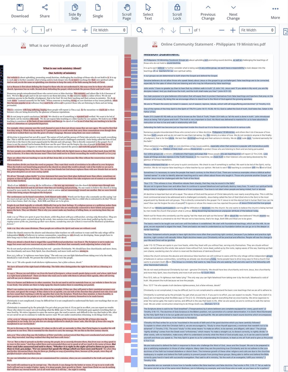 GuerillaLawyer's tweet photo. It doesn’t stop at just theological interpretation. It also appears that even P19’s Mission Statement and Profession of Faith is mirrored from https://t.co/0pOkQ6aGfj as well. 

The other text on his Belief’s page appears to be a compilation from https://t.co/xkKiqPMDvw https://t.co/AVUnHBoqXT