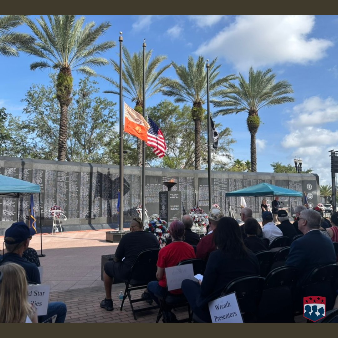 5StarVeterans's tweet photo. On this Memorial Day, As we do every year, we gathered at the Jacksonville Veterans Memorial Wall to pay our respects, standing among the granite tributes that bear the names of those who never returned home. https://t.co/K4ZvXA6eaZ