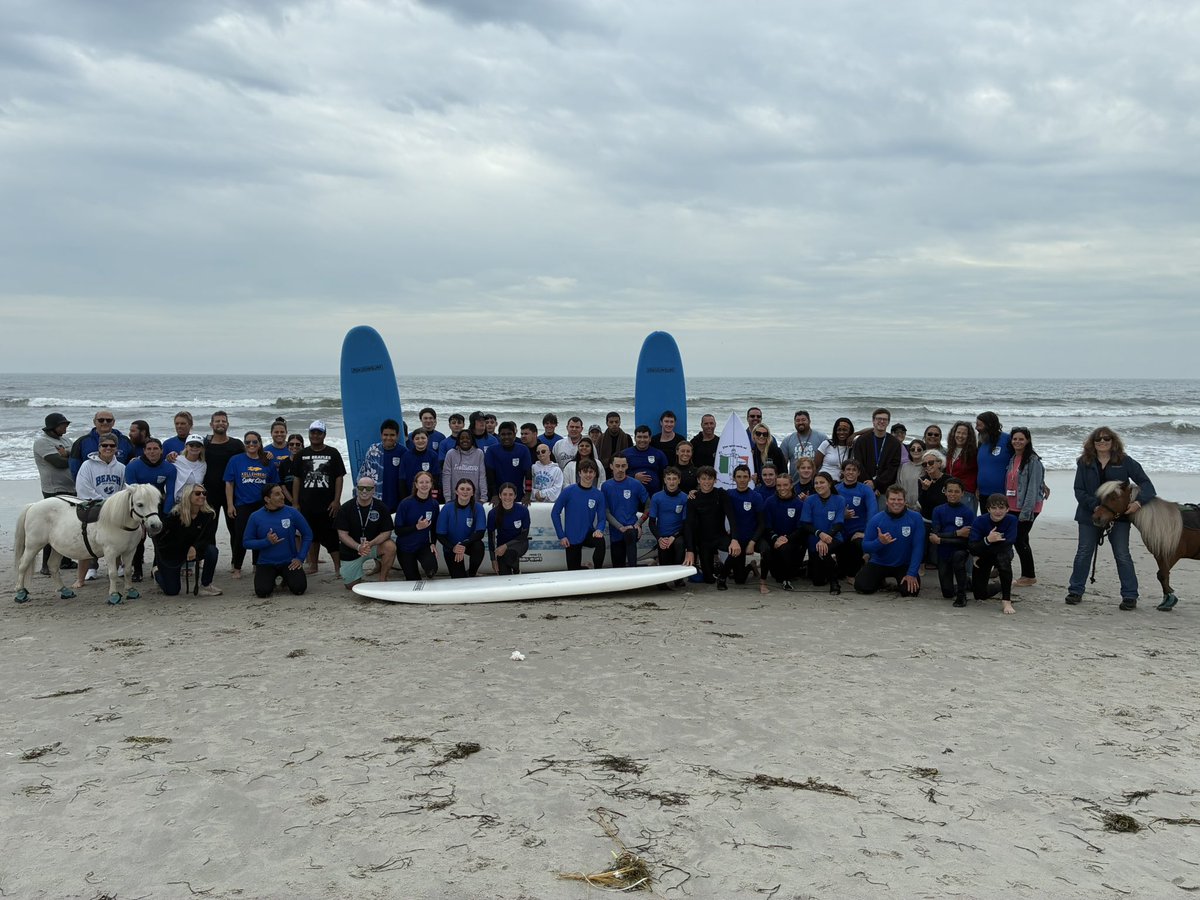 Kellenberg's tweet photo. Surf For All, a nonprofit organization based in Long Beach, is dedicated to helping individuals with disabilities experience the joy of the ocean. 

Today, Surf For All hosted students from the Life Skills program at Long Beach High School, and the Kellenberg Surf Club was honored to join the session alongside the Long Beach surf team. Our students served as surf instructors, helping introduce these students to the waves and creating an unforgettable day at the beach.