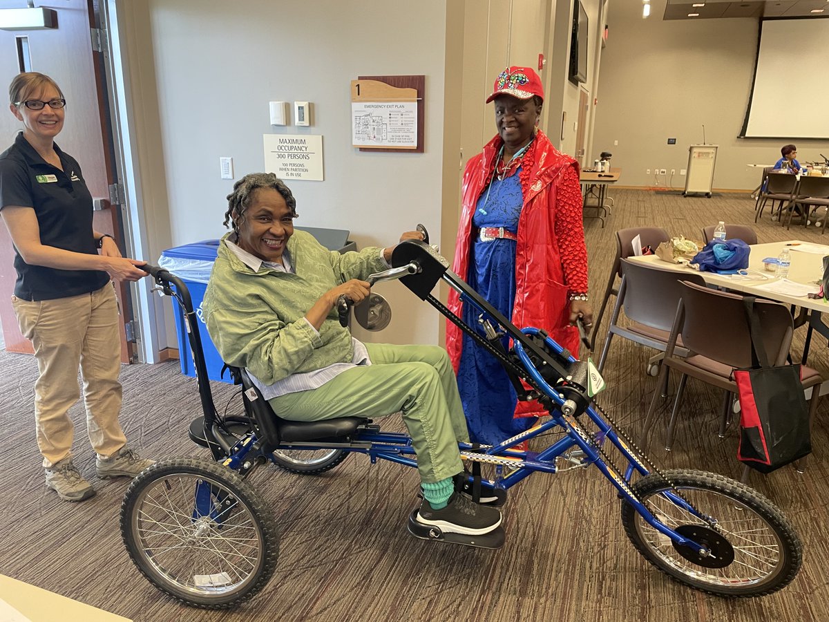 BenRose1908's tweet photo. Older Americans Month is all about “Championing Your Health.” Our Senior Companions explored accessible outdoor activities with @clevemetroparks and even tried adaptive bikes! https://t.co/lJjRmLxzVg