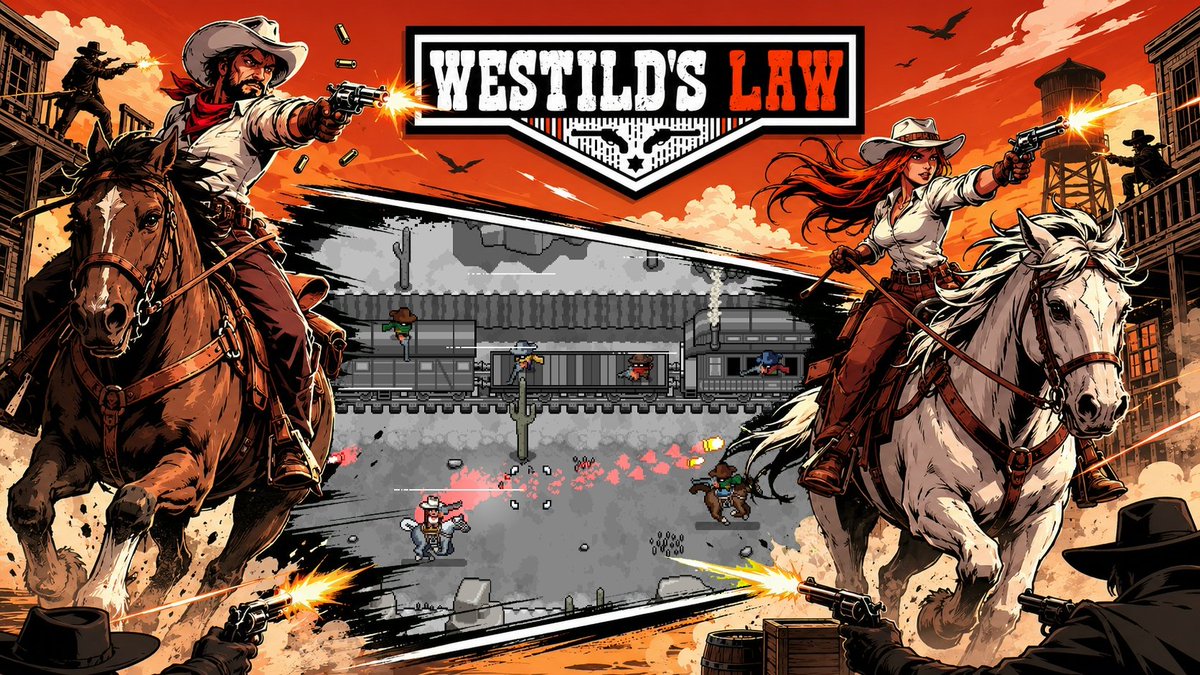 BUG_Studio's tweet photo. Westild's Law began as a simple arena shooter prototype.
Now it's a full pixel-art western packed with missions, bosses, unlockable abilities, and intense shootouts 🤠

Play now on Steam, consoles, and mobile!

https://t.co/W9ETvSDCLR

#gamedev #pixelart #indiegame #indiedev https://t.co/dJJbr3MjFI