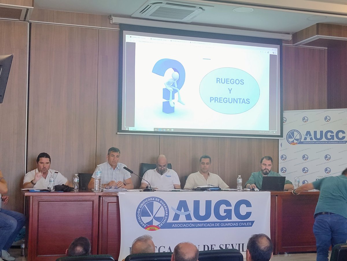 AUGC_Sevilla's tweet photo. Finalizada nuestra asamblea provincial anual, solo queda dar las gracias a los asistentes por llenar el salón de actos. Dar las gracias de nuevo a @AUGC_JuanFdez y a @AUGC_organiza por su asistencia y explicaciones varias a los socios. https://t.co/T09944sBwC