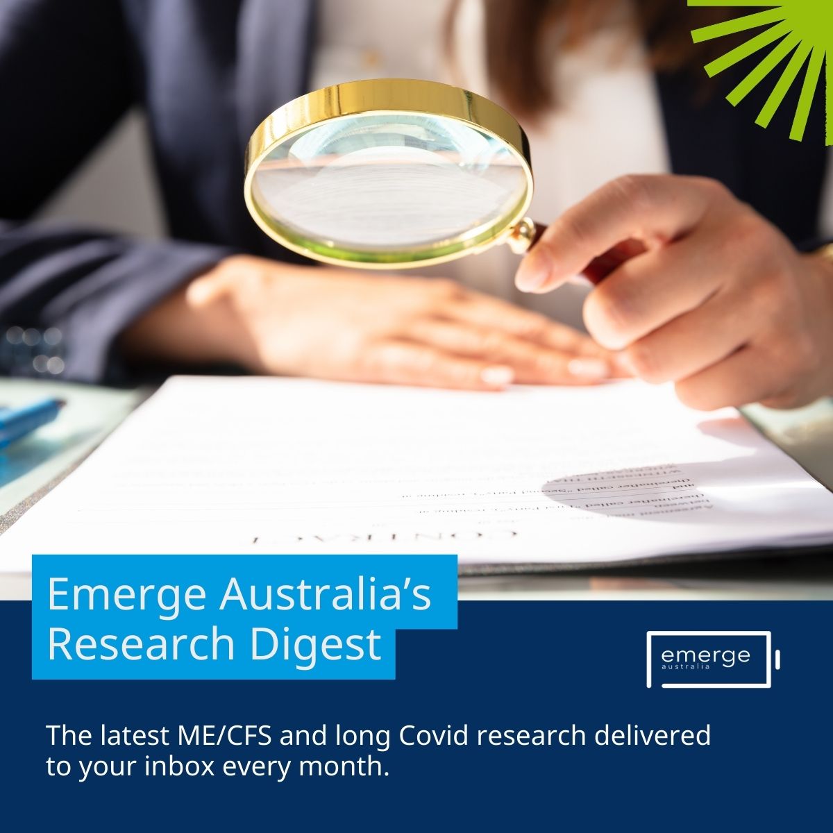 EmergeAus's tweet photo. Introducing Emerge Australia’s latest Research Digest – easy-to-read summaries of new ME/CFS and Long COVID research, delivered monthly to your inbox. 🧠✨

Subscribe or browse past editions (incl. audio): https://t.co/TgSwFPzfuJ https://t.co/KkRA2RERlR