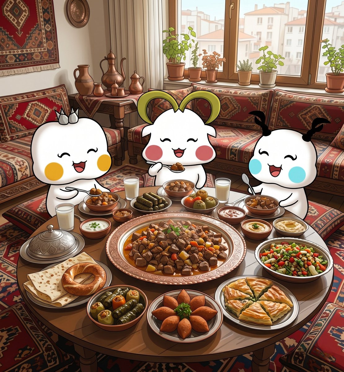 cukburc's tweet photo. Sofralarımızın bereketlendiği nice mutlu bayramlara...🤍

To many happy holidays where our tables are blessed...🤍

#kurbanbayramı #friends  #menu #astrology #digitalart https://t.co/og4y094hF2