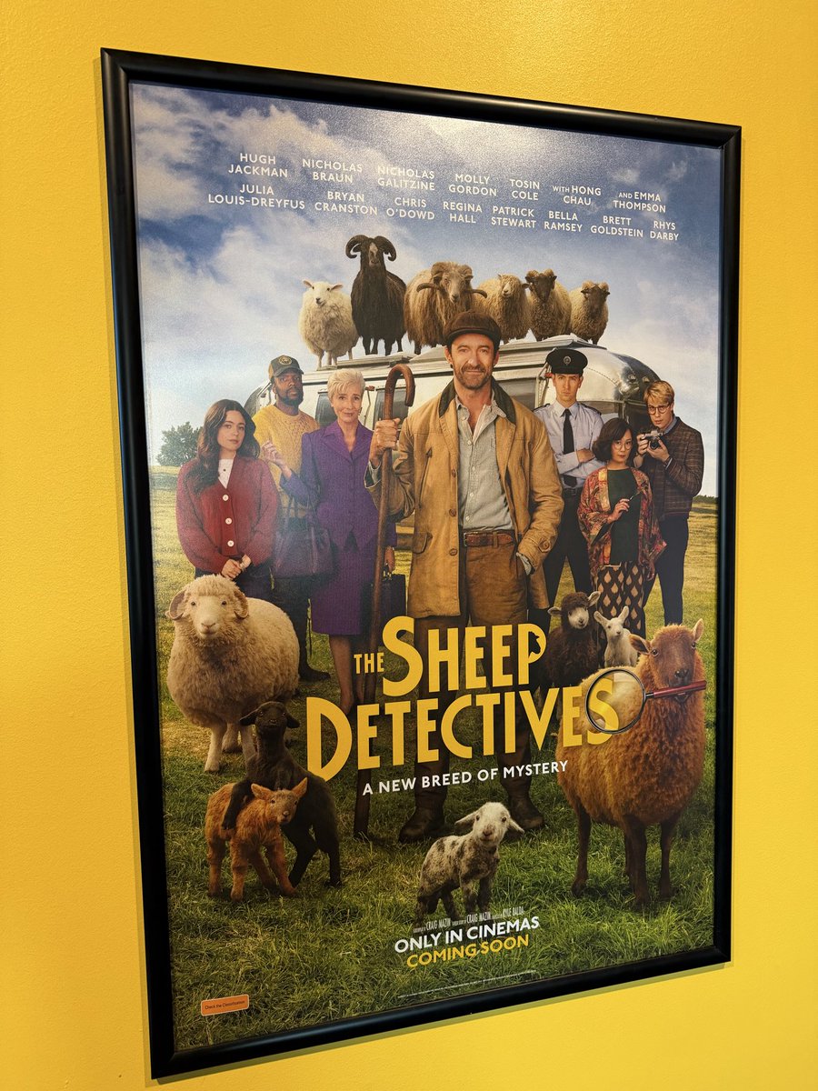 AJYeend's tweet photo. How is #SheepDetectives this good? I wasn’t prepared for how moving it was. Beneath the family-film murder mystery is a tender, thoughtful story about grief, mistaken beliefs, and the ways we avoid feeling because it hurts. Lovely work for all involved. Go see it! 🐑🍿❤️ https://t.co/jpjNP1taLI