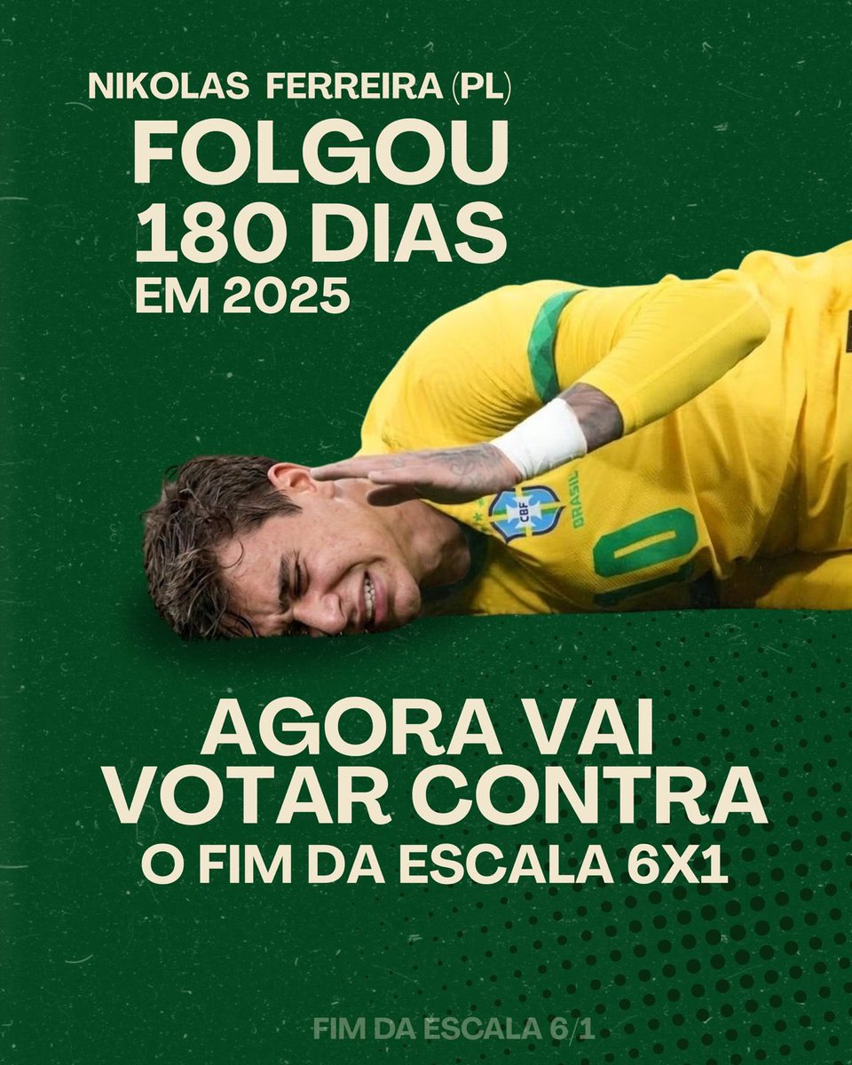 CUT_Brasil's tweet photo. QUEM TRABALHA DE VERDADE NÃO TEM TEMPO PRA ESSA CENA! 🎭⚽

Enquanto a classe trabalhadora enfrenta a rotina exaustiva da escala 6x1, sacrificando a saúde, o lazer e a convivência familiar, tem parlamentar em Brasília acumulando centenas de dias sem trabalhar. https://t.co/ZLJ4IWlh99