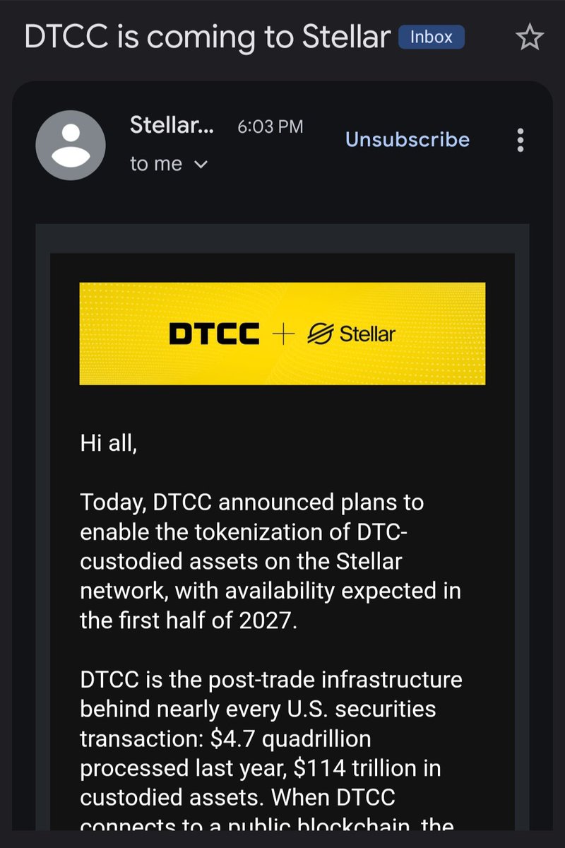 GortSerf's tweet photo. @TraderDune Just got this email from them https://t.co/2QzQgpASVH