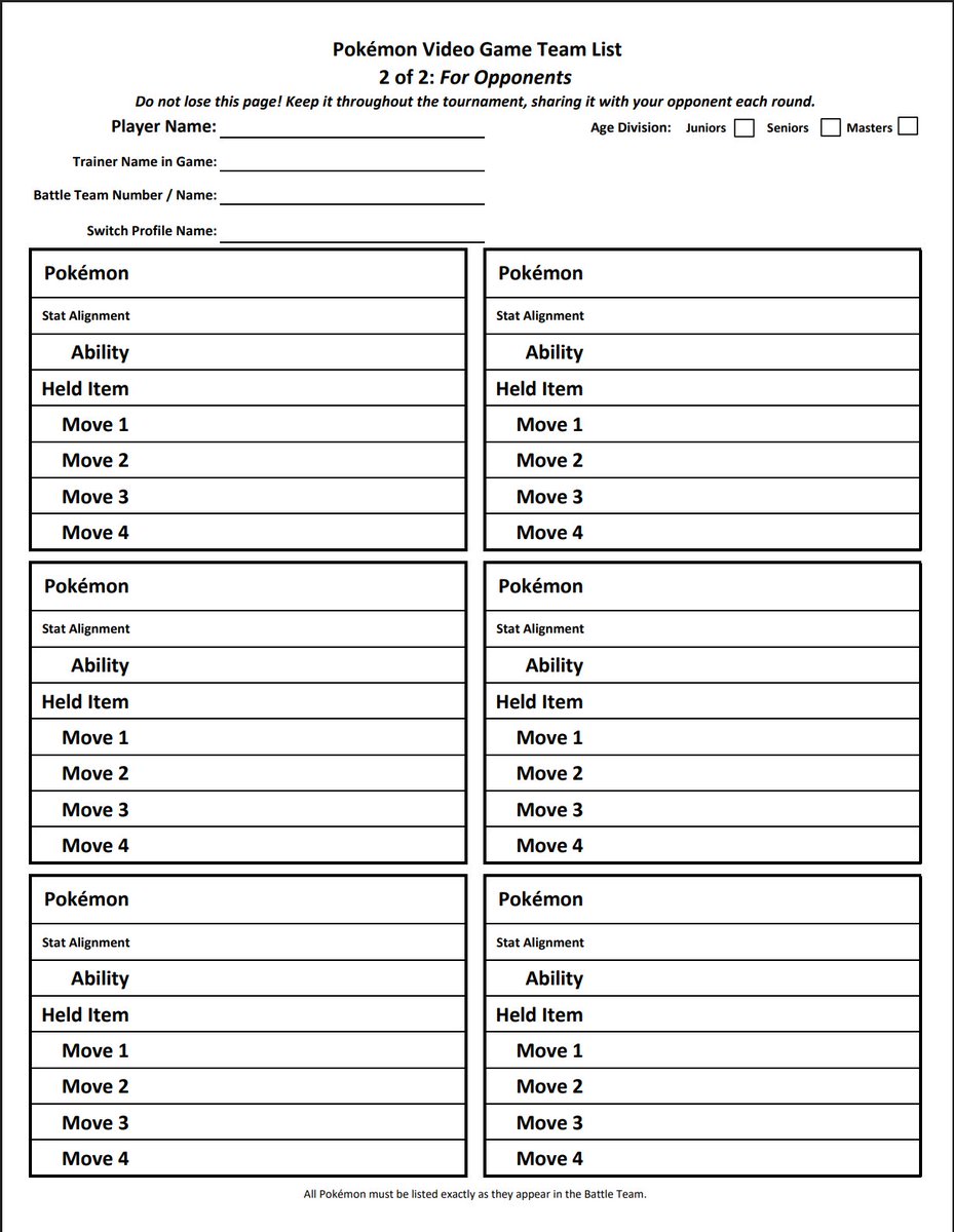 LuixenS's tweet photo. Take a look to the new official Teamsheets for Pokémon VG Tournaments, Stat Alignments (Nature) will be in the OTS and CTS

https://t.co/ivVCRkmbvn https://t.co/C2zWayMo9c