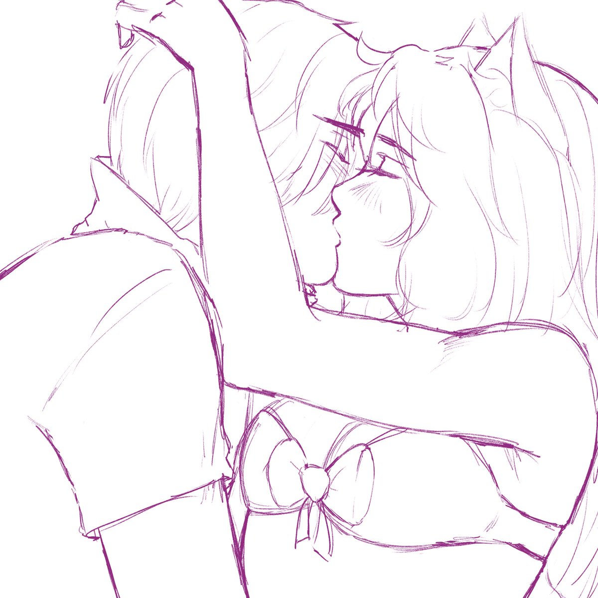 nyxtsu_'s tweet photo. #aphtwt if i had a nickle for everytime i made art of their kiss scene, i would have 4 nickles. https://t.co/MdyjW7AxGn