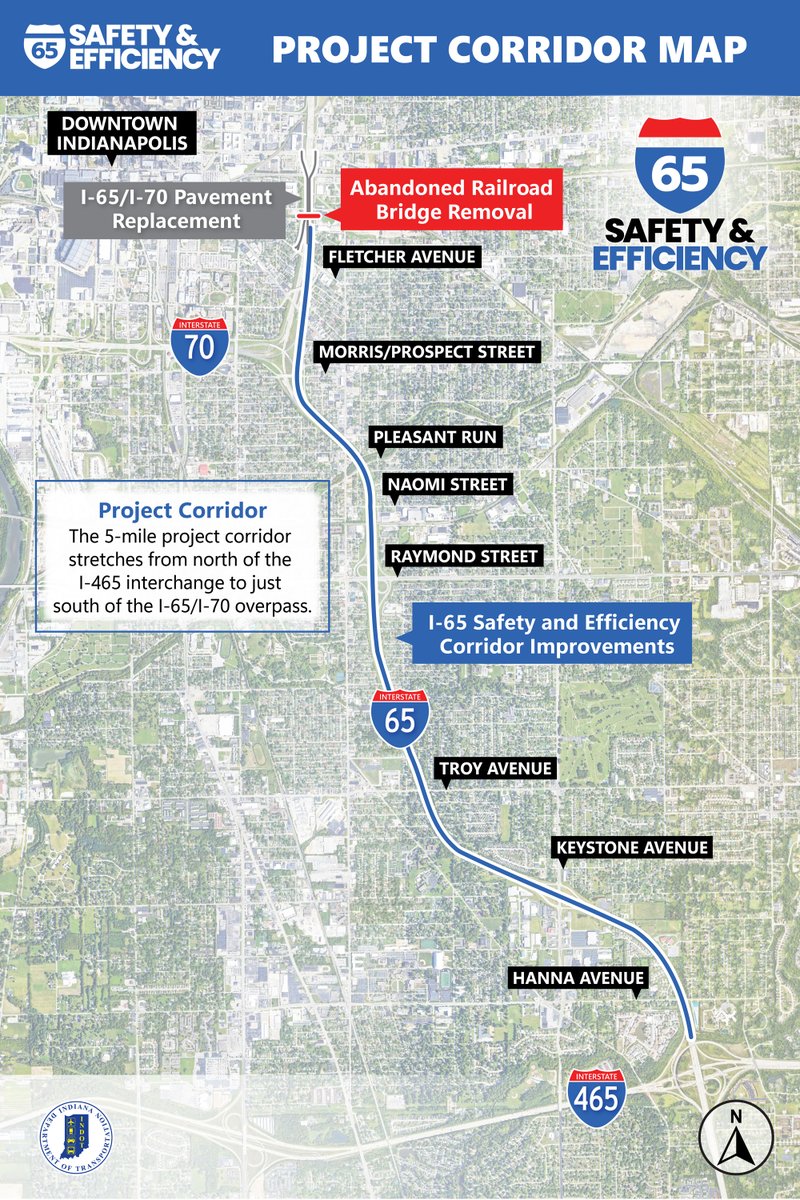 I65SE's tweet photo. When complete, I-65 Safety and Efficiency will improve traffic flow and safety on I-65 in southeast Indy.

Construction is continuing this year with a focus on building the new outside lanes of I-65 and replacing pavement on I-65/I-70 near downtown. 

https://t.co/bpoy0k96ud https://t.co/kaZMnGNYpd