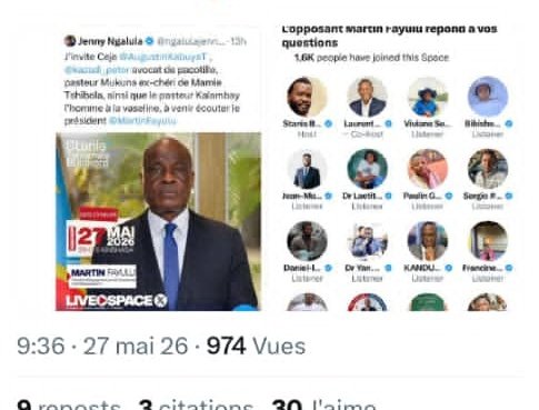 RKimbuta's tweet photo. #POLITIQUE : Le monde entier sait bien que #Tshilombo a été débauché par Kabila en 2018. 3ᵉ mandat eza te🤣 https://t.co/p3DzN7MLEl