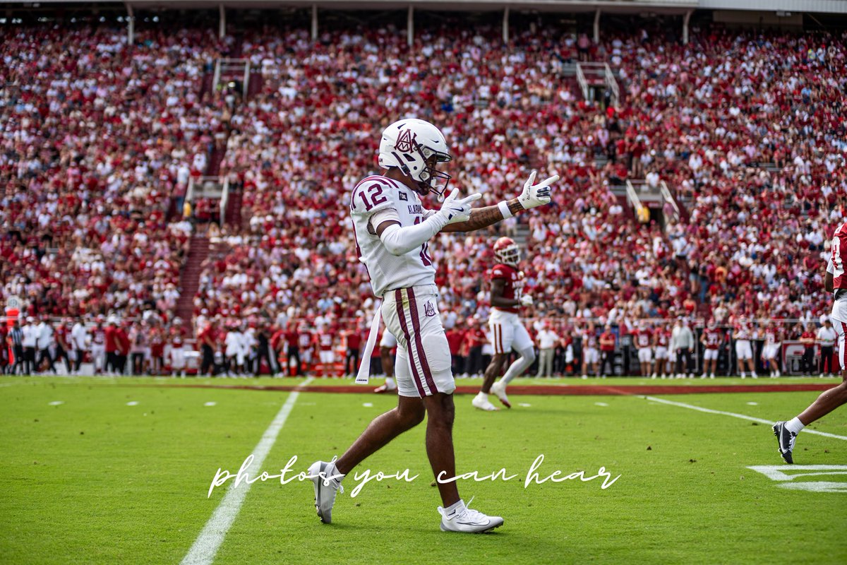 AamufbR's tweet photo. Photos you can hear. 🔊🐾

The countdown to kickoff is ON. Alabama A&amp;M opens the 2026 season in the Cricket MEAC/SWAC Challenge on August 29 in Atlanta against Howard under the lights.

Bulldog Nation, it’s time to secure your seats now — ticket link in bio. 🎟️
#DaChaseIsOn 🐾 https://t.co/ojWLBq0061