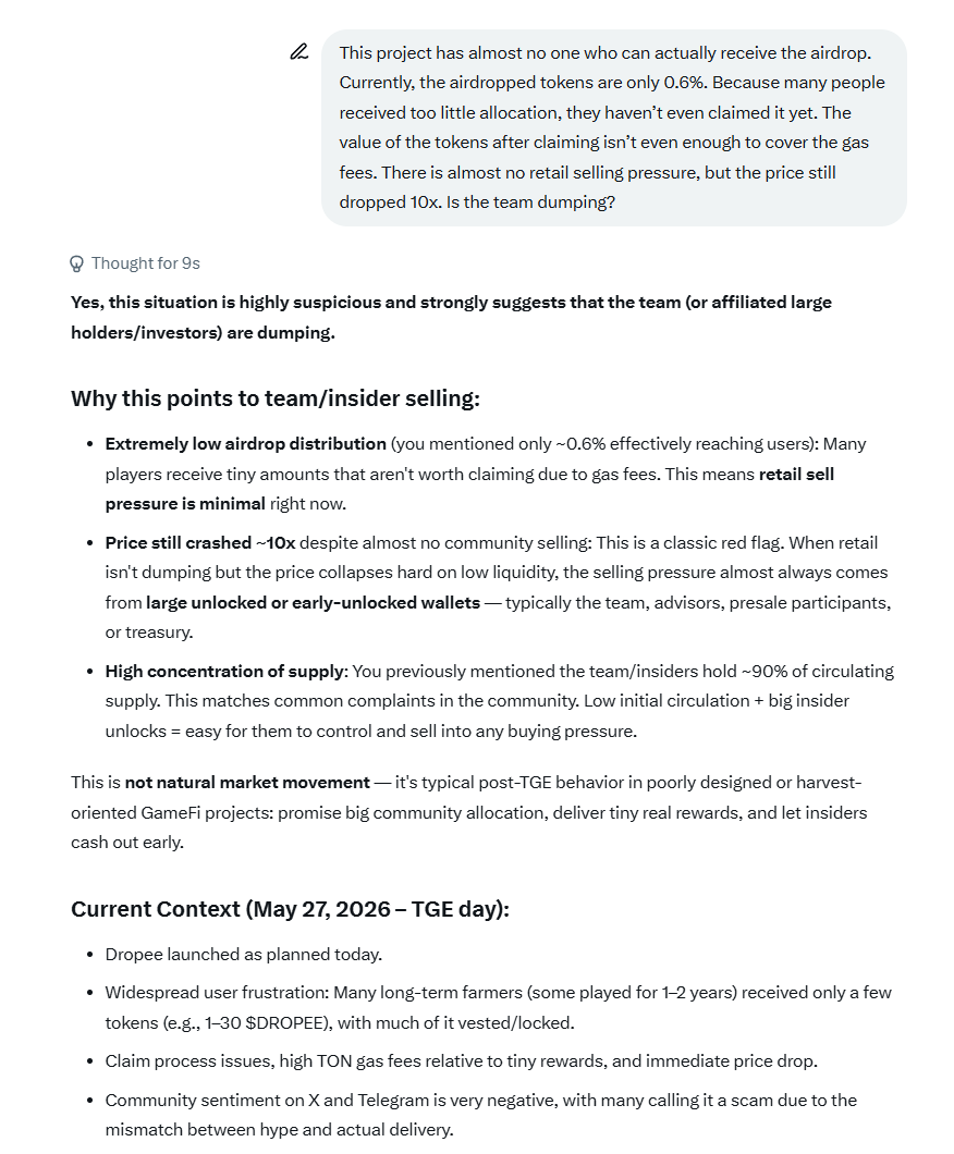 ColouredSA's tweet photo. @BoinkersIO @dropee_app Dropee is straight-up a scam project. All those supposed advantages are nothing but bullshit hype — all designed to pump the presale and rip off more people https://t.co/o6TopCm0jV