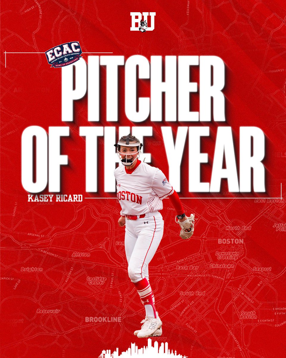 TerrierSoftball's tweet photo. 🙌 our 3 major @ECACSports award recipients!

Former Rookie of the Year @kasey_ricard earned her 2nd Pitcher of the Year award, while head coach @ashley3waters was recognized for the 2nd time. @KylieDoherty51 earned her 1st Player of the Year honor.

#GoBU #DawgsEat #NCAASoftball https://t.co/ZwyKJBUUNa