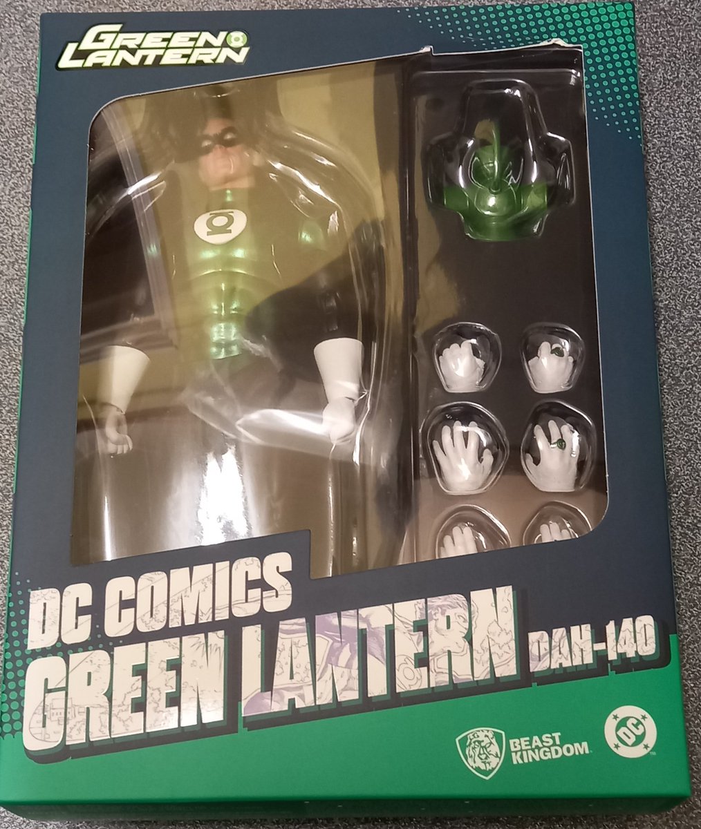 BlueLantern316's tweet photo. This is a special one for me as Hal Jordan Green Lantern is one of my favourite comic book characters, so had to get this beast kingdom release, not bad for 1/9th scale 😁 https://t.co/XJjVCXxSRv
