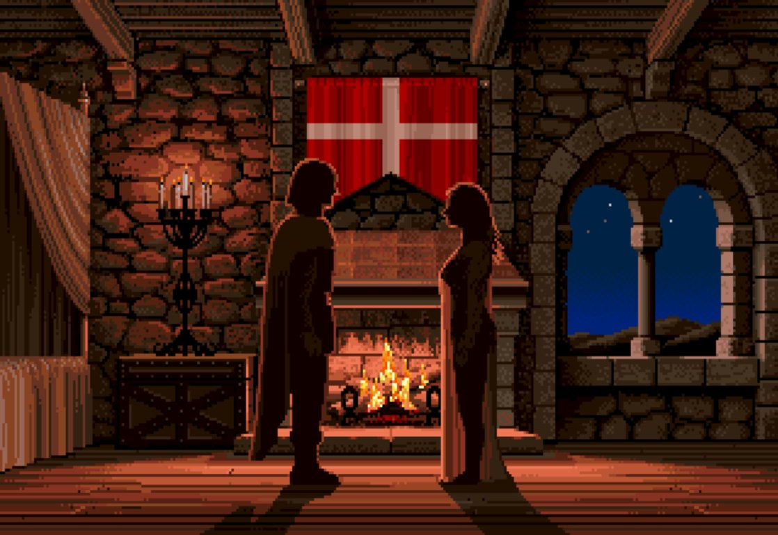exQUIZitely's tweet photo. Defender of the Crown turns 40 this year.

Jim Sachs did all the graphics. They aged like a fine wine. Look at them...  the incredible artwork and attention to detail. Every single pixel is hand-drawn, no tools, nothing but pure skill. I still marvel at this. https://t.co/Yg6kZwuict