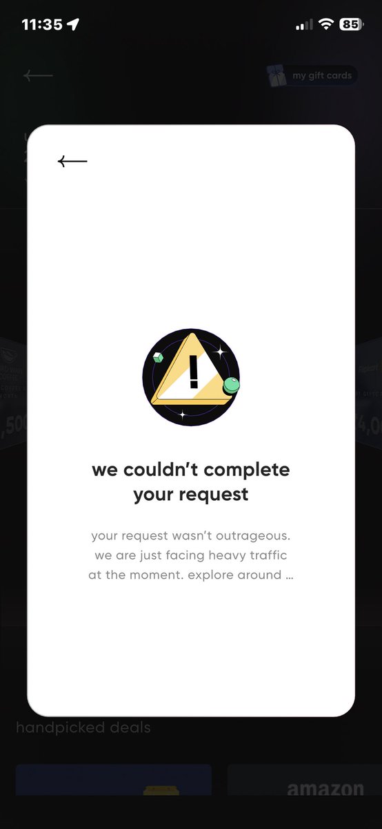 sarash_sahu's tweet photo. @CRED_club got a gift card in my rewards already paid for it, but whenever I am trying to use it, it is giving me technical error. It’s been more than 24 hours. https://t.co/fJAqAakBb6