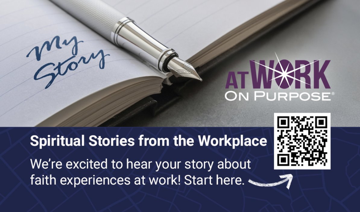 AtWorkOnPurpose's tweet photo. We’re inspired by Christians who bring faith to work, and we eagerly share those stories. 

Through our stories, we learn from each other, we encourage each other, and sometimes we commiserate with each other.
 
Click the link below to send us YOUR story 
https://t.co/pQ9GmYy7wG https://t.co/TYeykAIbSG