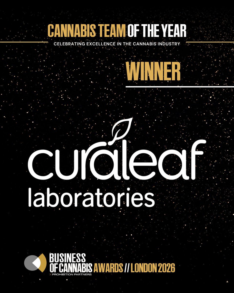 Curaleaf_Inc's tweet photo. Congratulations to the @CuraleafInt + @CuraleafClinic teams on an outstanding showing at the @BofC_Europe Awards in London, winning European Company of the Year, Cannabis Clinic of the Year, and Cannabis Team of the Year! $CURA $CURLF https://t.co/10A9W08xCg