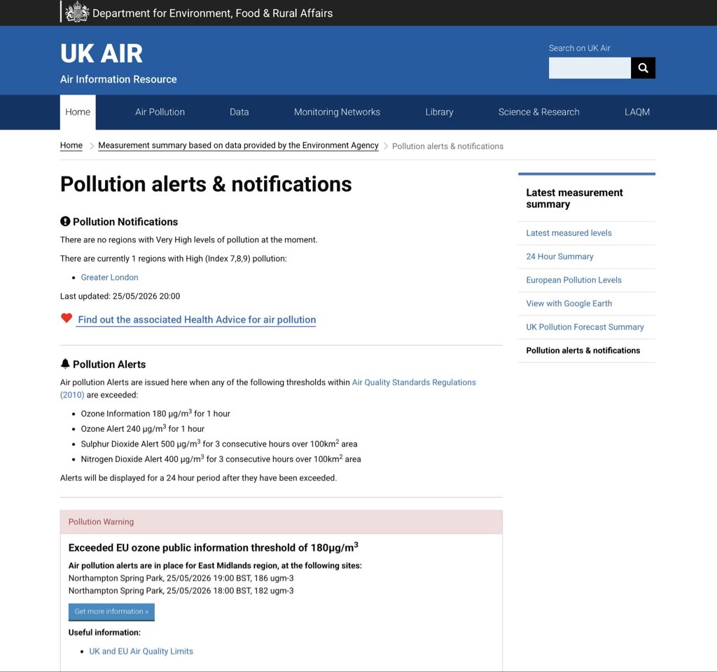 CleanAirLondon's tweet photo. Thank you @SadiqKhan for posting a warning on @MayorofLondon about the #CodeAmber #HeatAlert. Serious question: Why won’t you do the same for #AirPollution ie your primary feed for #CodeYellow and above, never mind #CodeRed HIGH? cc @metecoban92 @EllaRobertaFdn @HealthyAirUK @HealthyAirLDN @MumsForLungs