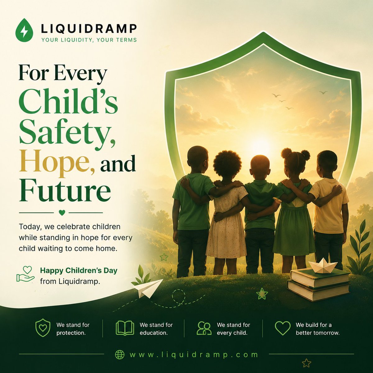 liquidramp's tweet photo. Children’s Day is for joy, hope, and the promise of every child.

Today, we also remember children who are missing, displaced, or waiting to come home.

Every child deserves safety, protection, and a future without fear.

Happy Children’s Day from Liquidramp. https://t.co/VtawbzXVnC